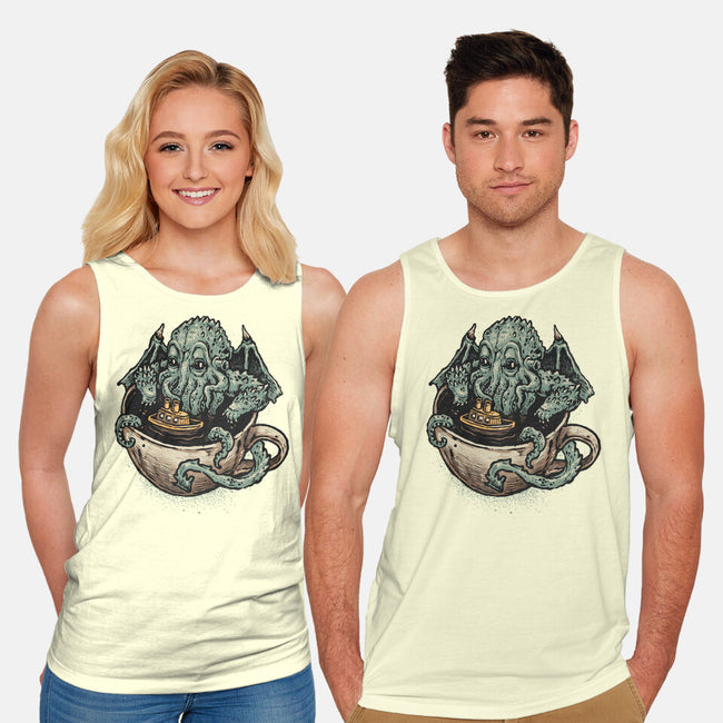 Coffee Now Destruction Later-Unisex-Basic-Tank-glitchygorilla
