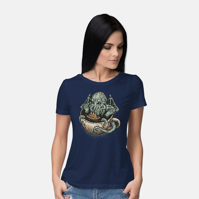 Coffee Now Destruction Later-Womens-Basic-Tee-glitchygorilla