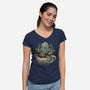 Coffee Now Destruction Later-Womens-V-Neck-Tee-glitchygorilla