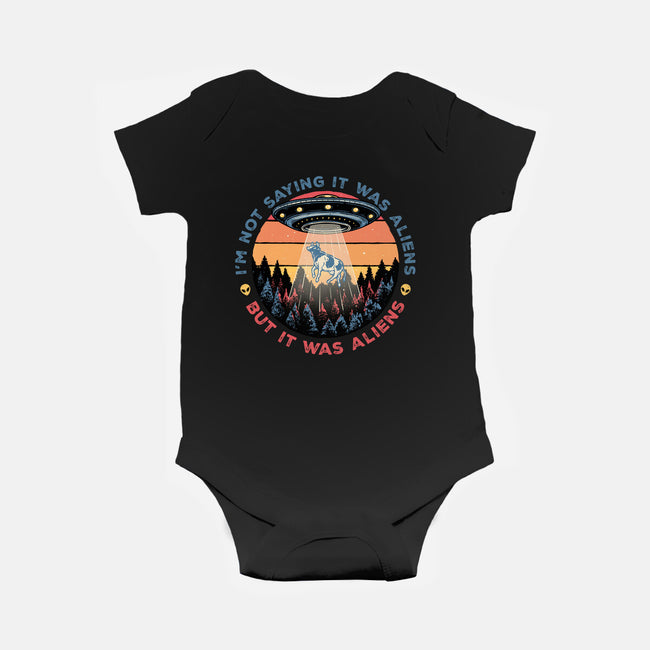 It Was Aliens-Baby-Basic-Onesie-glitchygorilla