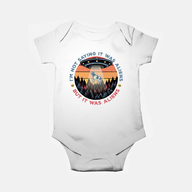 It Was Aliens-Baby-Basic-Onesie-glitchygorilla