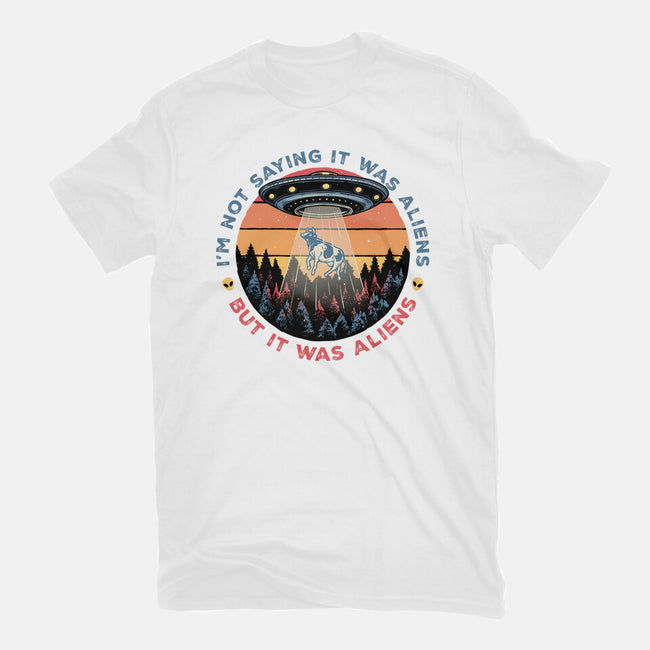 It Was Aliens-Womens-Basic-Tee-glitchygorilla