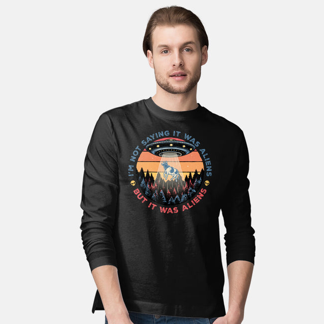 It Was Aliens-Mens-Long Sleeved-Tee-glitchygorilla