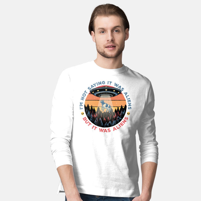 It Was Aliens-Mens-Long Sleeved-Tee-glitchygorilla