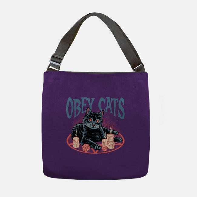 Obey All Cats-None-Adjustable Tote-Bag-glitchygorilla