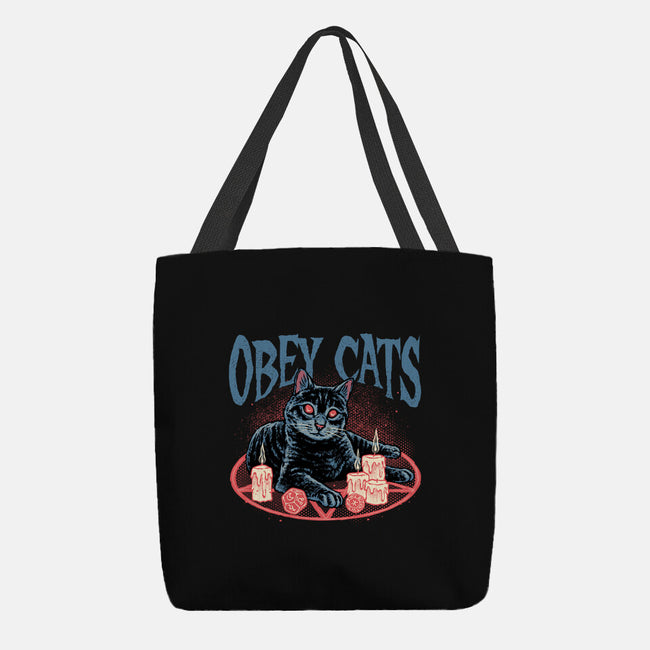 Obey All Cats-None-Basic Tote-Bag-glitchygorilla