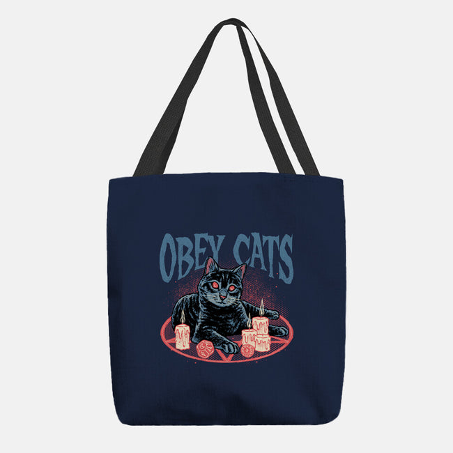 Obey All Cats-None-Basic Tote-Bag-glitchygorilla