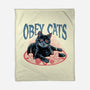 Obey All Cats-None-Fleece-Blanket-glitchygorilla