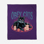 Obey All Cats-None-Fleece-Blanket-glitchygorilla