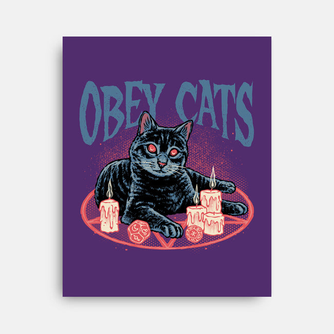 Obey All Cats-None-Stretched-Canvas-glitchygorilla