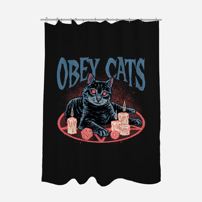 Obey All Cats-None-Polyester-Shower Curtain-glitchygorilla