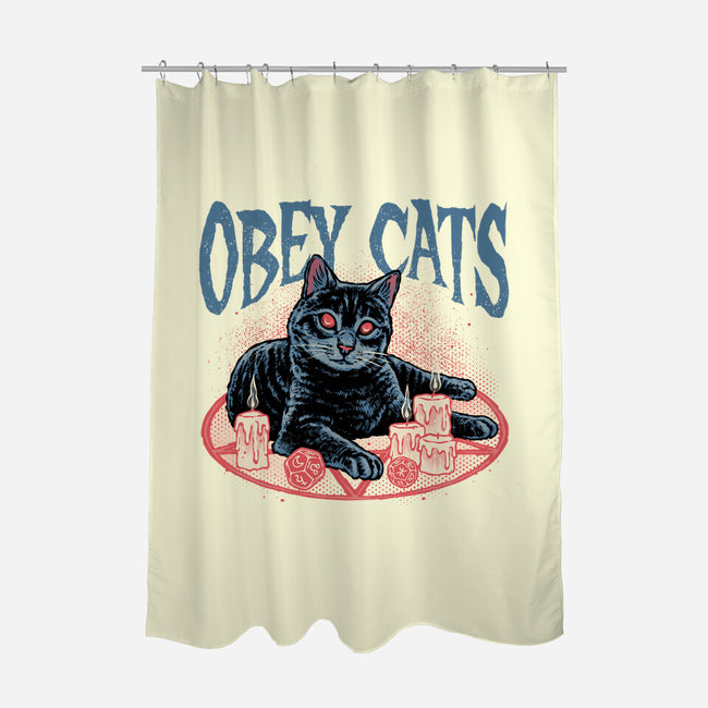 Obey All Cats-None-Polyester-Shower Curtain-glitchygorilla