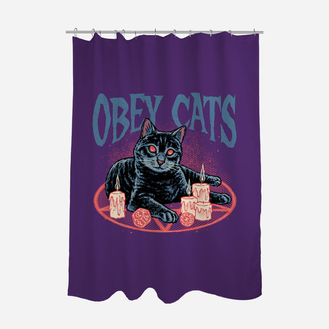 Obey All Cats-None-Polyester-Shower Curtain-glitchygorilla