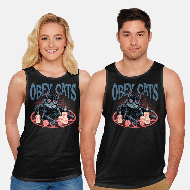 Obey All Cats-Unisex-Basic-Tank-glitchygorilla