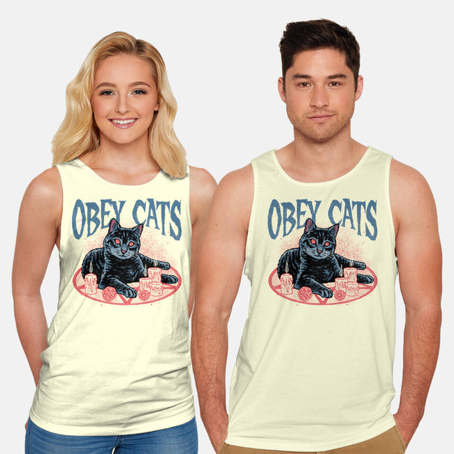 Obey All Cats-Unisex-Basic-Tank-glitchygorilla