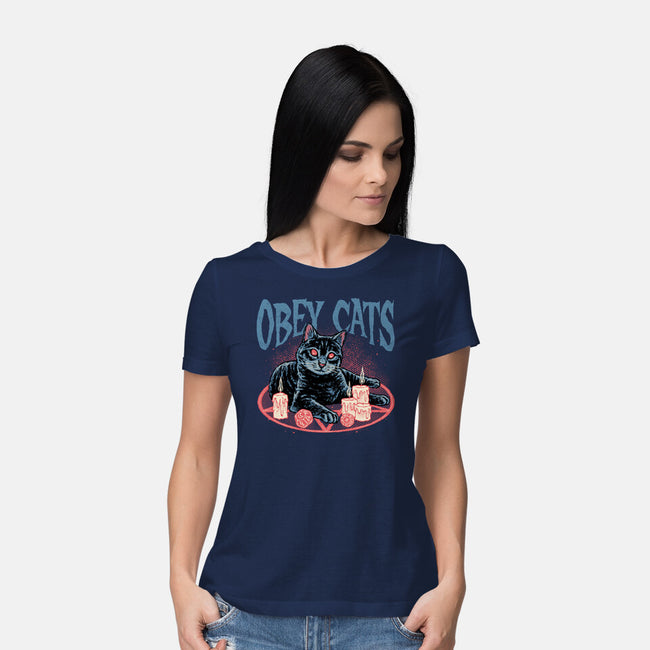 Obey All Cats-Womens-Basic-Tee-glitchygorilla