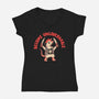 Can't Cause Chaos-Womens-V-Neck-Tee-eduely
