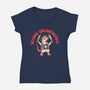 Can't Cause Chaos-Womens-V-Neck-Tee-eduely