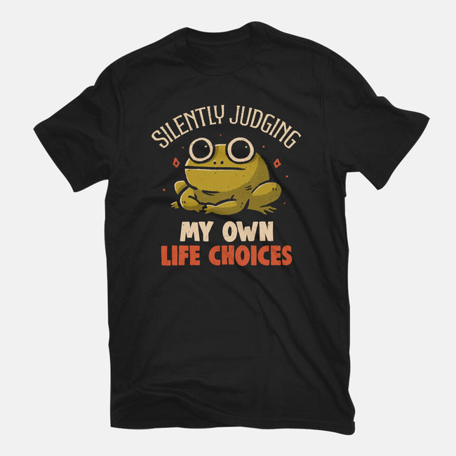 Silently Judging My Own Life Choices-Unisex-Basic-Tee-koalastudio