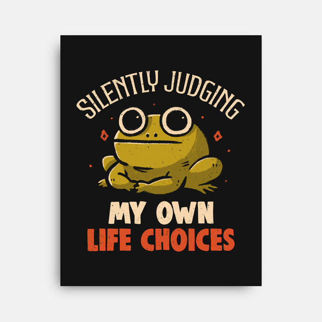 Silently Judging My Own Life Choices-None-Stretched-Canvas-koalastudio