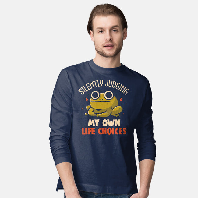 Silently Judging My Own Life Choices-Mens-Long Sleeved-Tee-koalastudio