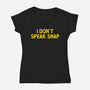 I Don't Speak Snap-Womens-V-Neck-Tee-teesgeex
