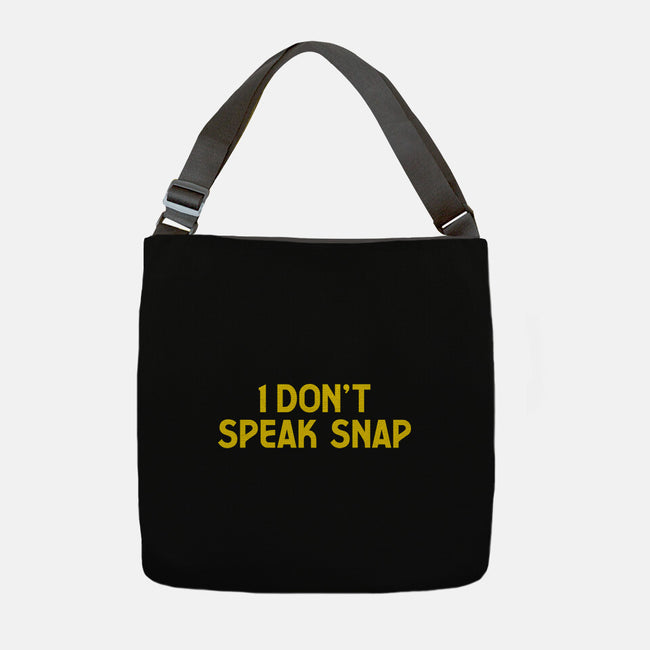 I Don't Speak Snap-None-Adjustable Tote-Bag-teesgeex