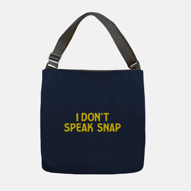 I Don't Speak Snap-None-Adjustable Tote-Bag-teesgeex