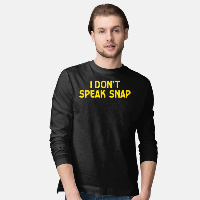 I Don't Speak Snap-Mens-Long Sleeved-Tee-teesgeex