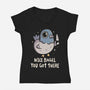 Nice Bagel You Got There-Womens-V-Neck-Tee-koalastudio