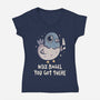 Nice Bagel You Got There-Womens-V-Neck-Tee-koalastudio