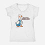 Today I Will Be A Serious Goose-Womens-V-Neck-Tee-TechraNova