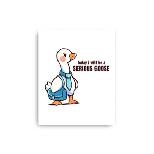 Today I Will Be A Serious Goose