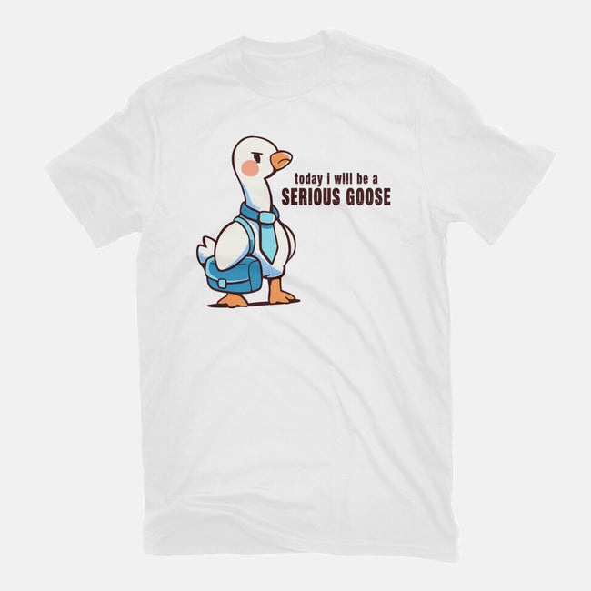 Today I Will Be A Serious Goose-Mens-Heavyweight-Tee-TechraNova