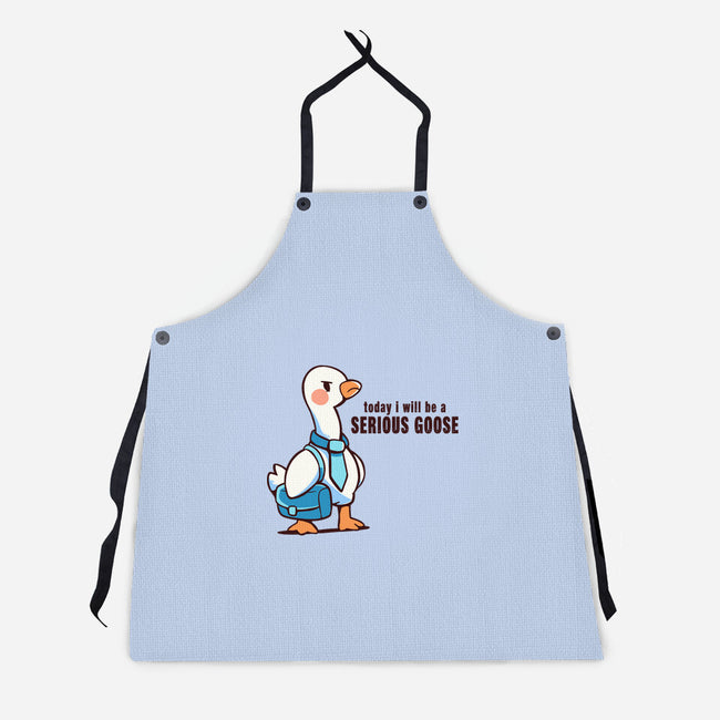 Today I Will Be A Serious Goose-Unisex-Kitchen-Apron-TechraNova