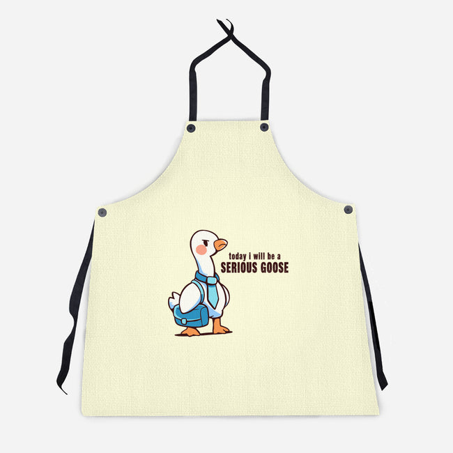 Today I Will Be A Serious Goose-Unisex-Kitchen-Apron-TechraNova