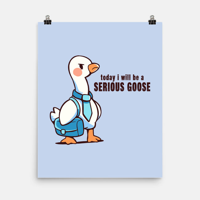 Today I Will Be A Serious Goose-None-Matte-Poster-TechraNova