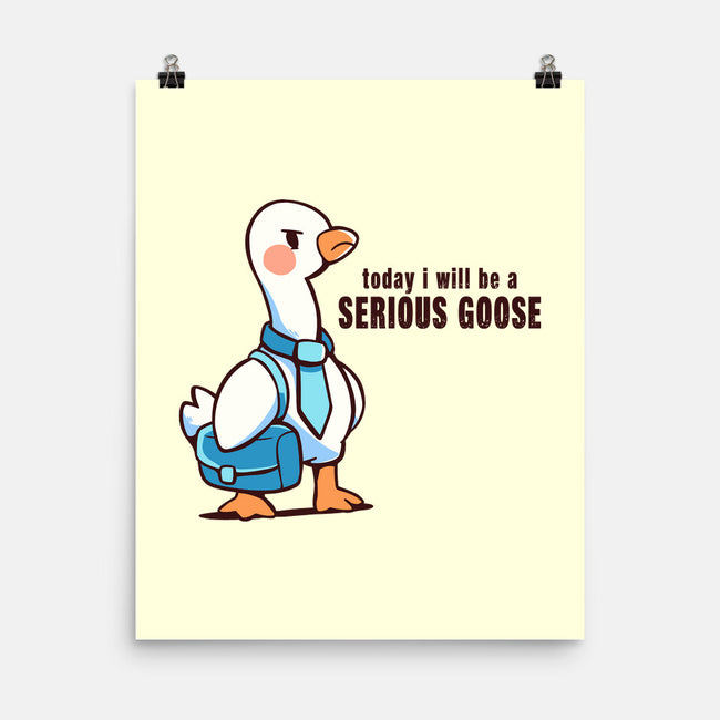 Today I Will Be A Serious Goose-None-Matte-Poster-TechraNova