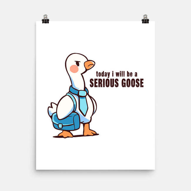 Today I Will Be A Serious Goose-None-Matte-Poster-TechraNova