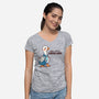 Today I Will Be A Serious Goose-Womens-V-Neck-Tee-TechraNova