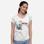Today I Will Be A Serious Goose-Womens-V-Neck-Tee-TechraNova