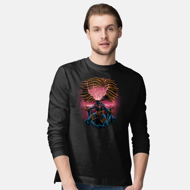 Rage Of The Optic Blast-Mens-Long Sleeved-Tee-glitchygorilla