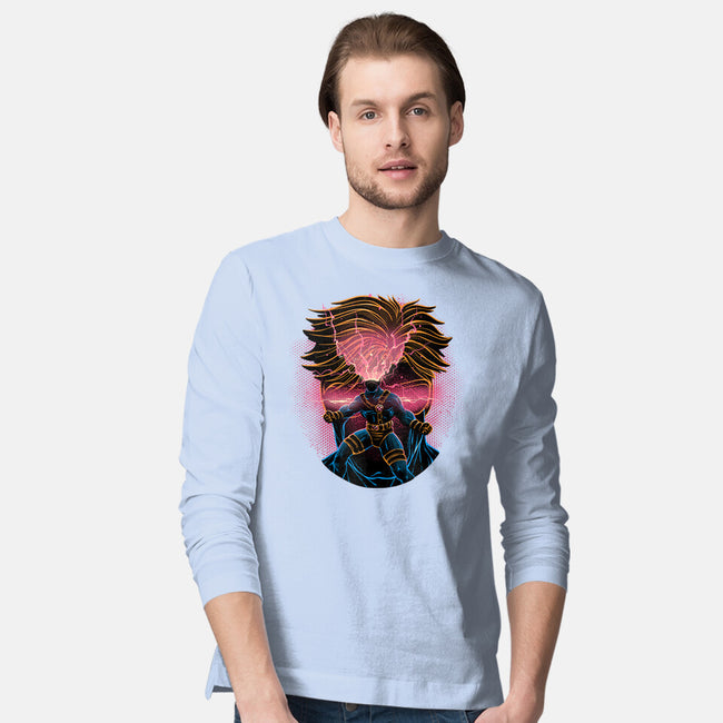 Rage Of The Optic Blast-Mens-Long Sleeved-Tee-glitchygorilla