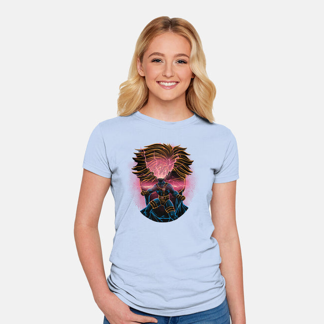 Rage Of The Optic Blast-Womens-Fitted-Tee-glitchygorilla