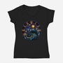 A Night In Wonderland-Womens-V-Neck-Tee-glitchygorilla