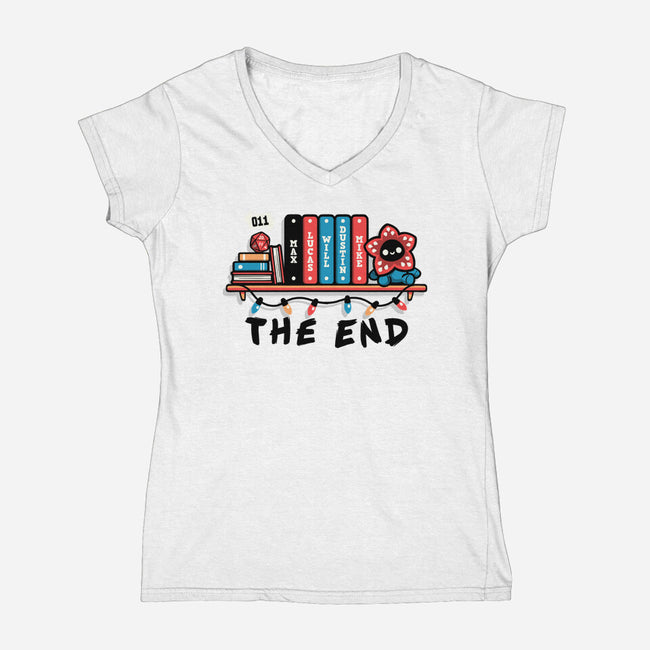 Stranger End-Womens-V-Neck-Tee-NemiMakeit