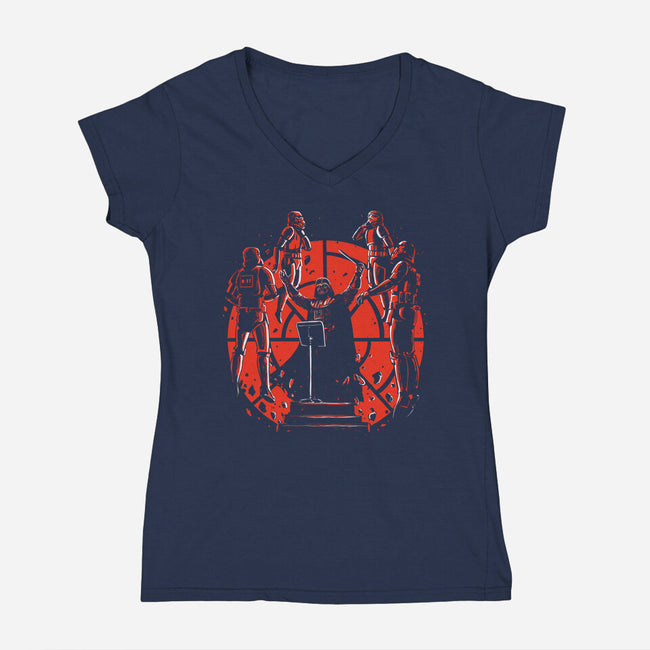 The Dark Side Symphony-Womens-V-Neck-Tee-zascanauta