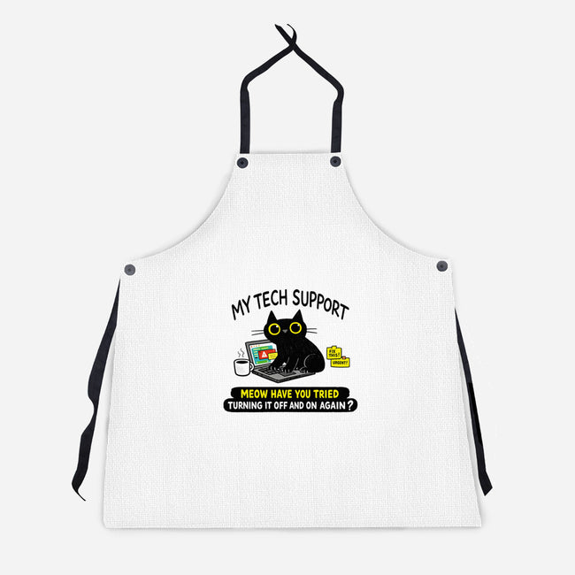 My Tech Support-Unisex-Kitchen-Apron-fanfabio