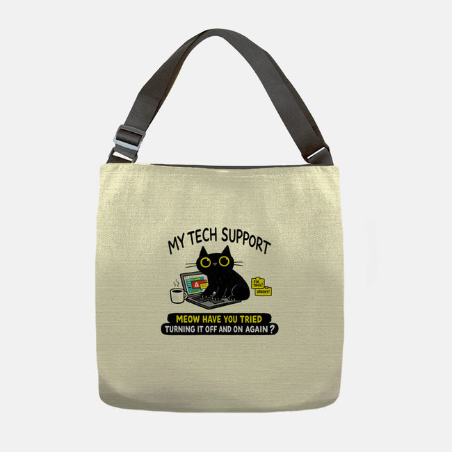 My Tech Support-None-Adjustable Tote-Bag-fanfabio