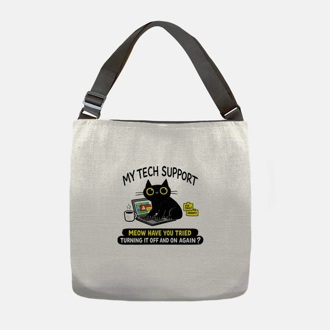 My Tech Support-None-Adjustable Tote-Bag-fanfabio